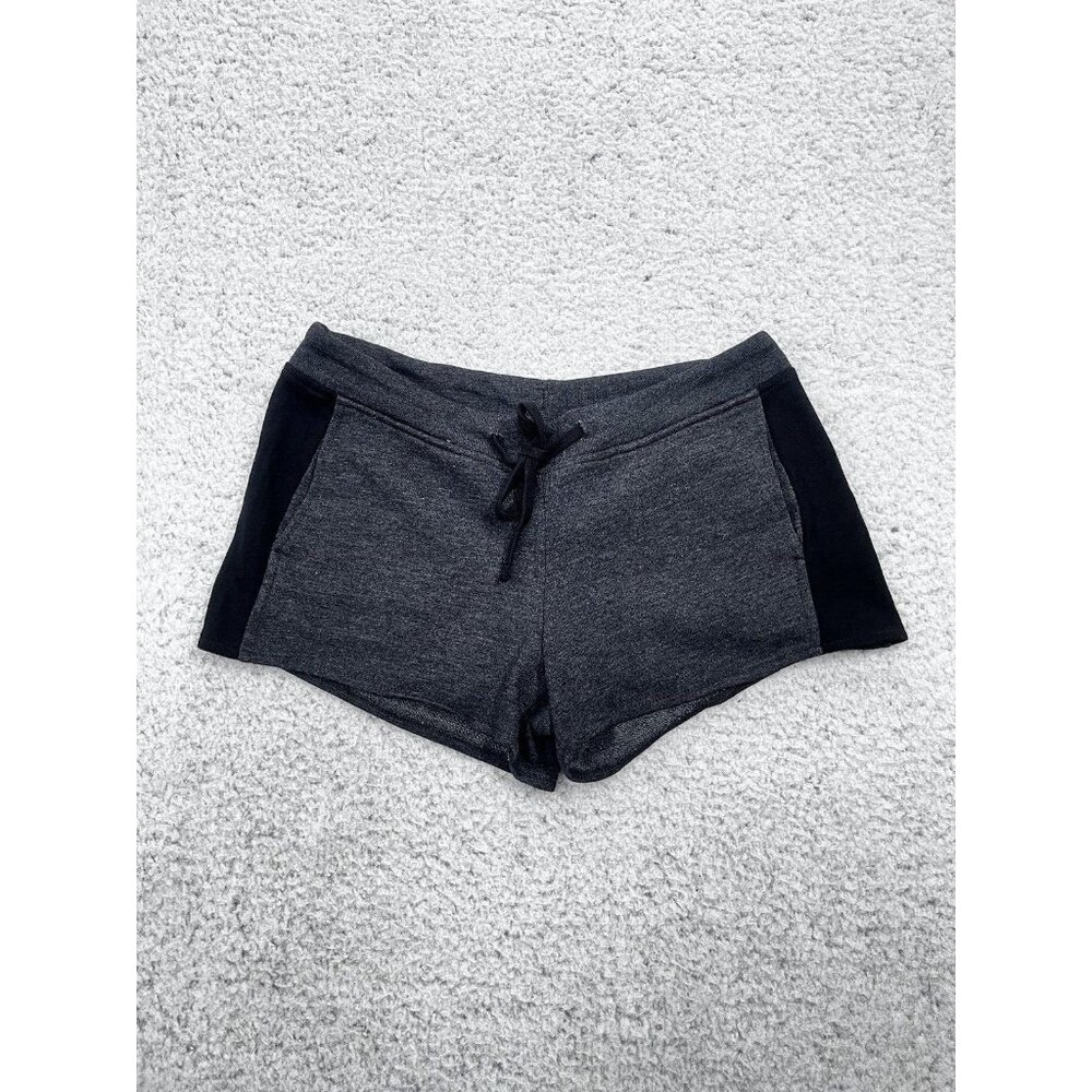 NEW Women's Fabletics Naaru Black Gray Cotton Blend Booty Shorts Size XXS